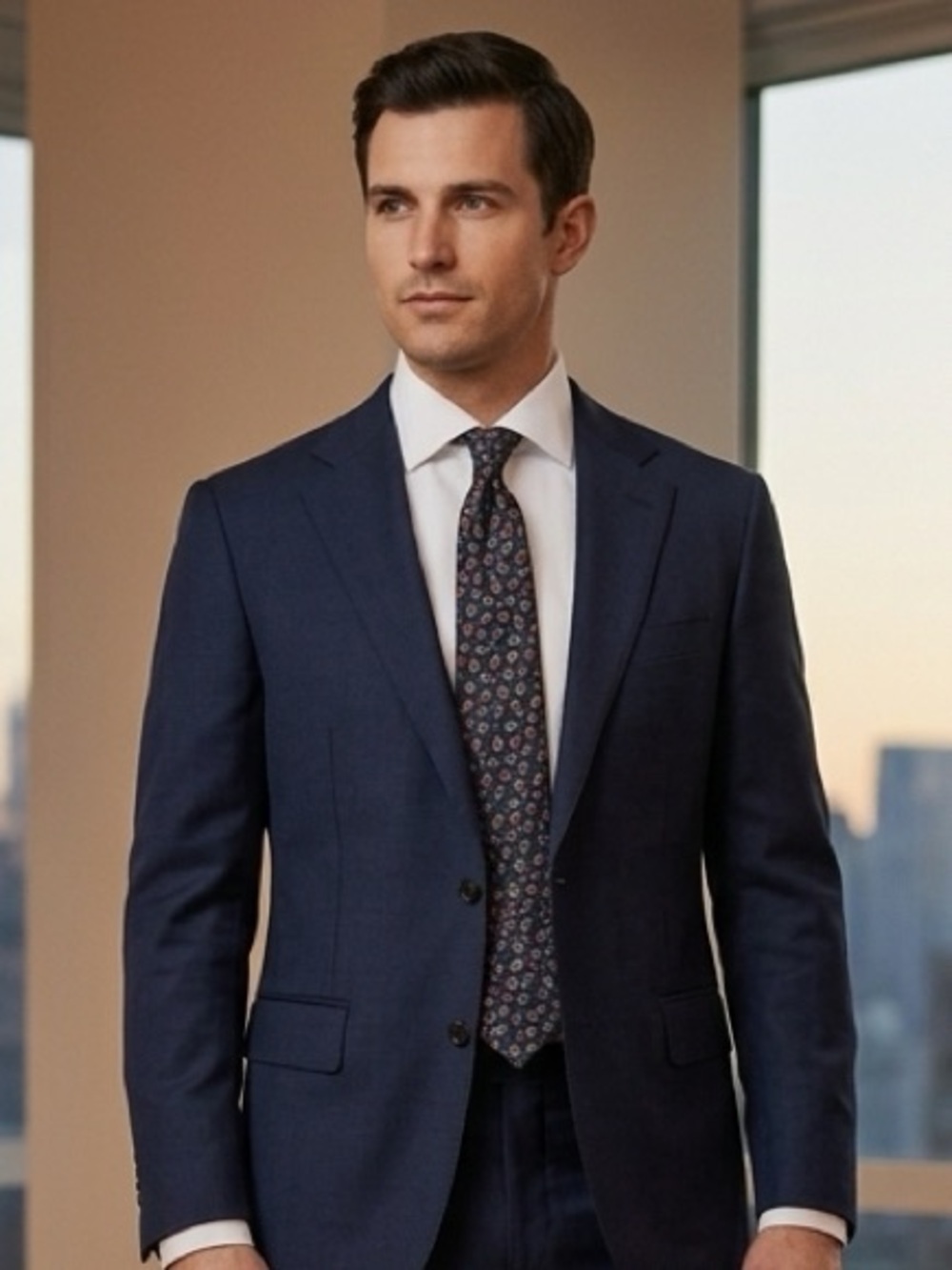 Christian Dior Monsieur Navy 100% Silk Navy Tie